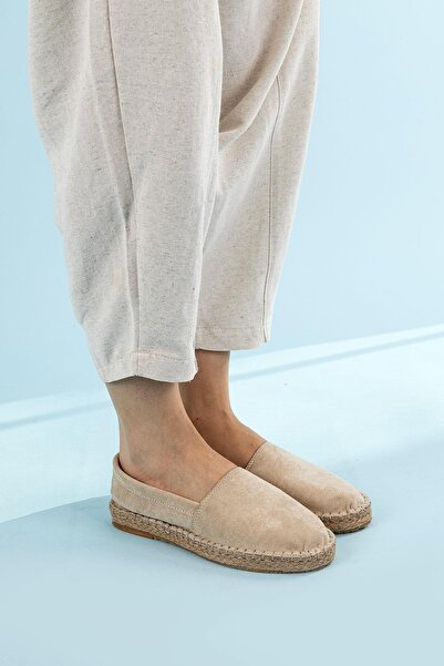 Getcho Beige Suede Genma Women's Espadrille Shoes