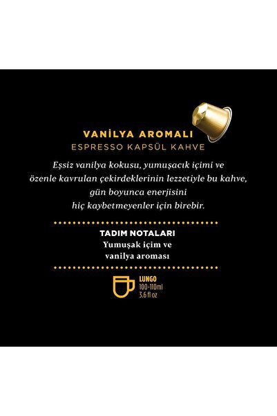 Kahve Dünyası Pleasure Vanilya Aromalı Espresso Kapsül Kahve 50 Kapsül