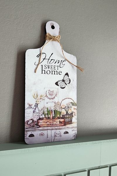 Wooden Factory Διακοσμητικός πίνακας κοπής Home Sweet Home - Απλός οπτικός σκοπός