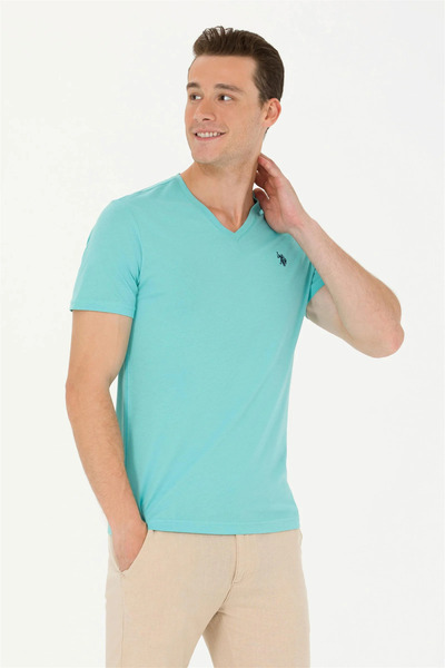 U.S. Polo Assn. U.S. POLO ERKE REGULAR FİT V YAKA  BASIC SPOR T-SHIRT G081GL0...