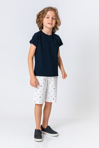 incity Boys' Plain Round Neck Short Sleeve Basic T-Shirt