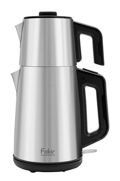 Fakir Chailuxe 1650 W - ماكينة صنع الشاي مع إبريق شاي فولاذي