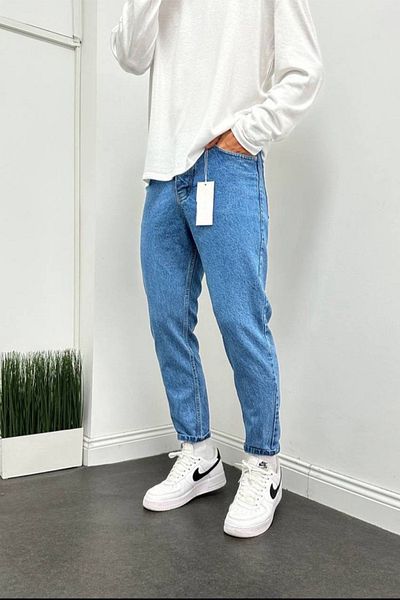 MADZEYMODA Ανδρικό τζιν Blue Jean Boyfriend Mold