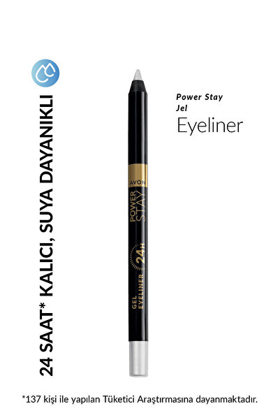 AVON Power Stay Jel Eyeliner Silver Shimmer
