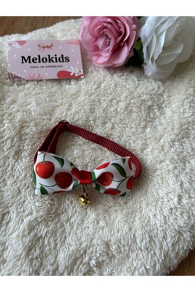 Melo Cherry Patterned Cat and Small Breed Dog Collar