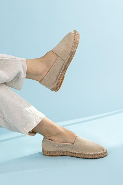 Getcho Beige Suede Genma Women's Espadrille Shoes
