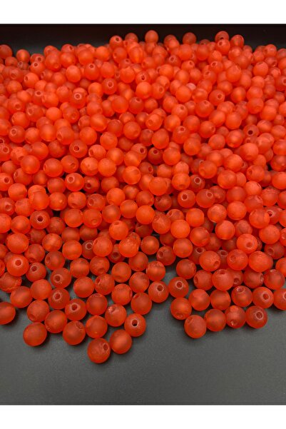 Hedef Bijuteri خرز دائري أحمر 100 جرام - 10 مم من الأكريليك غير اللامع والمجو...