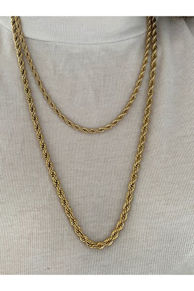 Pinery Jewels قلادات نسائية من الفولاذ المقاوم للصدأ باللون الذهبي - سلسلة مل...