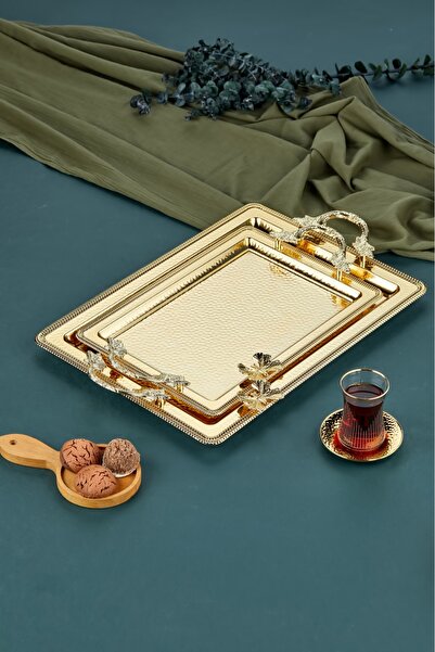 Cooker Stainless Steel Rectangular Set of 2 Metal Trays