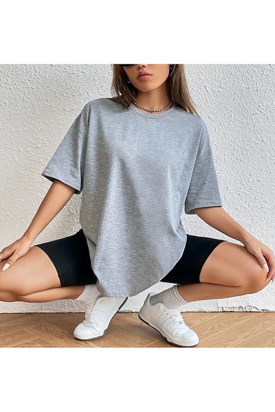 Sezon tekstil Giri Patterned Large Size Women's T-Shirt