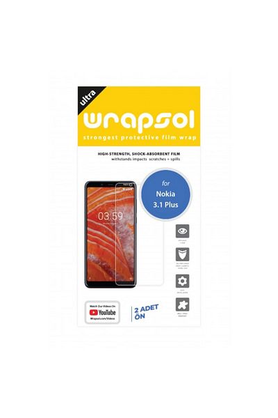 Wrapsol Nokia 3.1 Plus - Screen Protector Polyurethane Film
