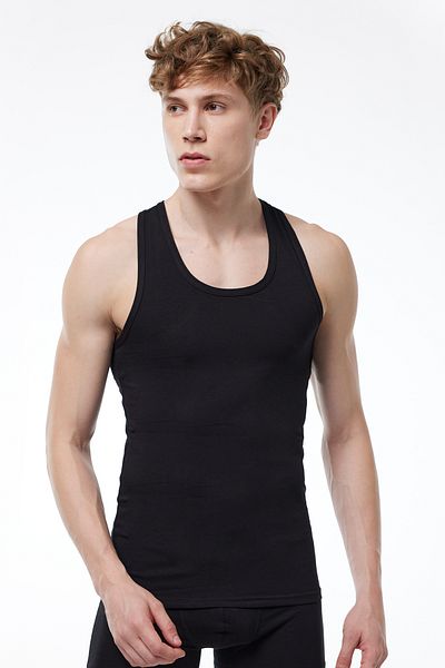 Malabadi Black Modal Rib Tank Top - Men's 904