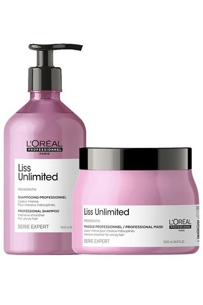 L'oreal Professionnel Loreal Expert Liss Unlimited 500ml Hair Care Set