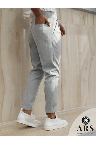 Ars Magic Box ARS MAGİC BOX YENİ SEZON PAMUK BAGGY ÇİFT PİLELİ RAHAT KESİM VE METAL TOKALI STANDART BOY PANTALON