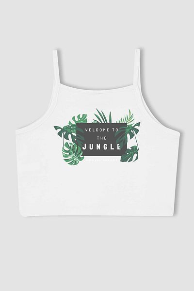 MYADA New Season Welcome to the Forest Printed Crop Top - Girl 15059