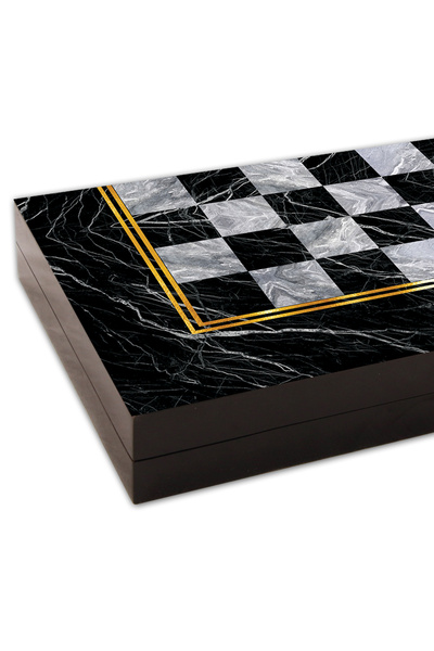 Star Black Marble Cafe Backgammon