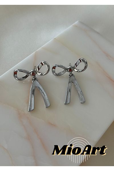MioArt Trendy Women's Ribbon Bow Earrings