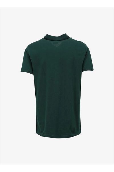 U.S. Polo Assn. تي شيرت رجالي بقصة ضيقة باللون الأخضر الداكن - GTP04IY024 DMLS
