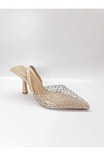 DİLADAYS Kadın Şeffaf Taşlı Topuklu Ayakkabı