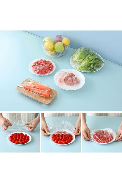EveFix 100 Pieces Adjustable Food Cap - Reusable Bowl for Plate Pots