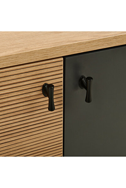 Just Home Alina 4 Kapaklı Konsol -  Sepet / Antrasit / Yunus - 140 cm