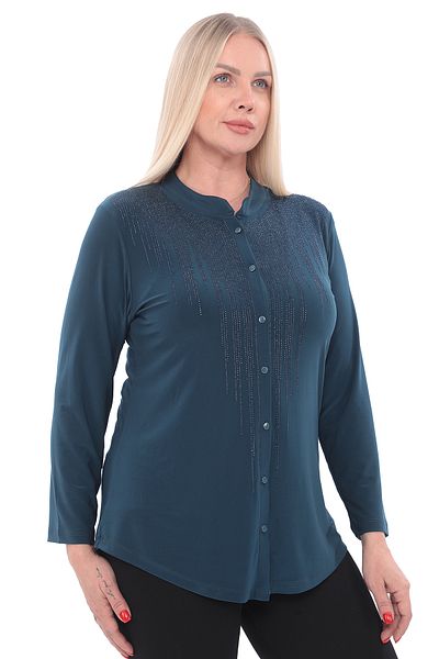 AfifeCOLLECTİON Cămașă elegantă de logodnă cu detalii de piatră cu henna - Cămașă de nuntă cu margele pentru mama