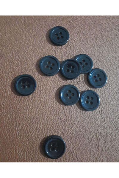 Beyna Italian Black Polyester Button 1.5 cm 1 Pack 20 Pieces