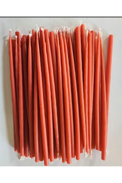 kutula 32 15 cm Kırmızı pasta mumu 10 lu
