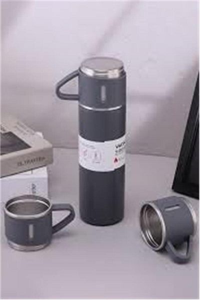 Hytech Hy-tm11 رمادي مطفي 500 مل - كوب ستانلس ستيل 304، ترمس 201 كوب