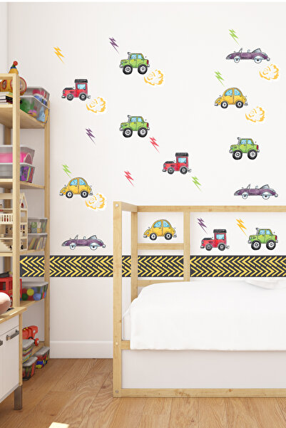 Aysprint SET DE AUTOCOLANTE PENTRU MAȘINĂ CU CULORI PASTEL Aquarel