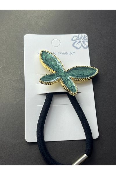 Candy Shiny Butterfly Patterned Mother of Pearl Enamel Rubber Metal Buckle