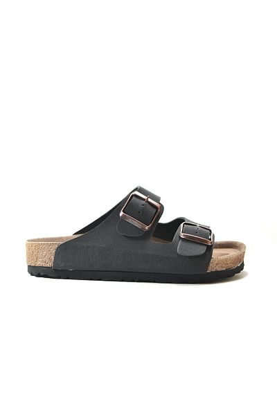 Onlo Ayakkabı 812 Μαύρες Ορθοπεδικές Παντόφλες Unisex - Σόλες με διπλή πόρπη