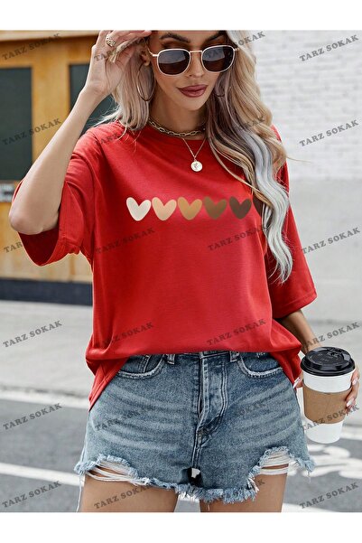 Adrift Μπλουζάκι Unisex Oversize Heart Printed