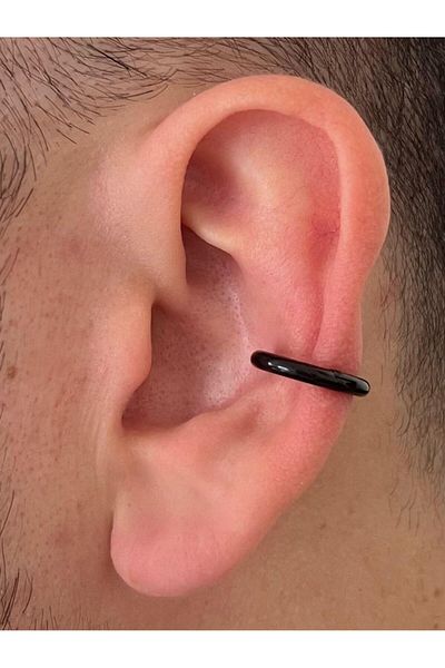Piercing Market Steel & Silver Perforation-Free Compression Unisex Fake Lip Nose Ear Cartilage Septum 316l Surgical Steel Ear Cuff Earrings