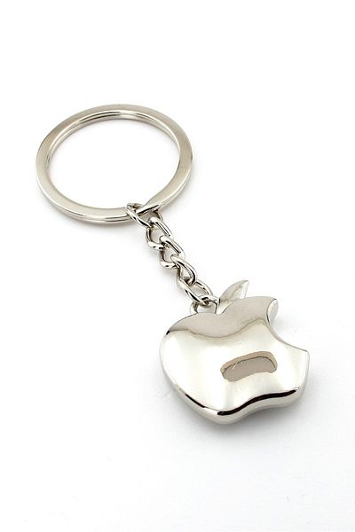 Solfera Shiny Metal Keychain - Apple Bited Apple Shaped KC109