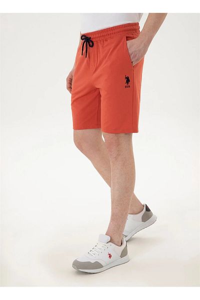 U.S. Polo Assn. ΒΑΣΗ. Polo Assn. Ανδρικό πορτοκαλί σορτς φούτερ - PARMEIY024 DMLS
