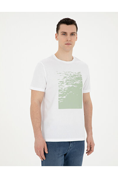 Pierre Cardin PİERRE CARDİN Ανδρικό μπλουζάκι με λαιμόκοψη Slifit Bascili Sport - G021SZ011 .000.1823643 Morse