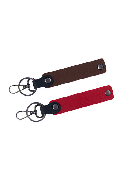 Miaju Large Size, Hooked Leather Keychain, Set of Two, Daily Use Keychain Set