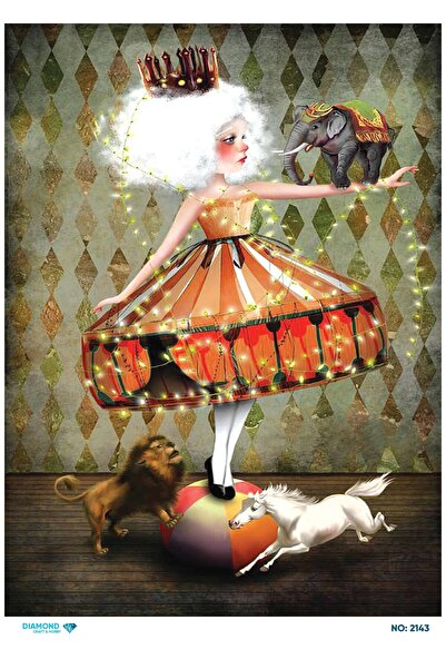 Baykuşca Diamond Craft N: 2143 Circus - 30*42 cm Show Decopage