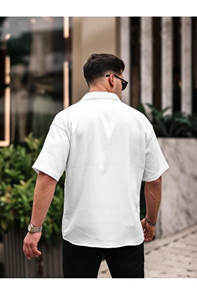 viperkombin Βαμβακερό κοντομάνικο πουκάμισο με ραβδώσεις