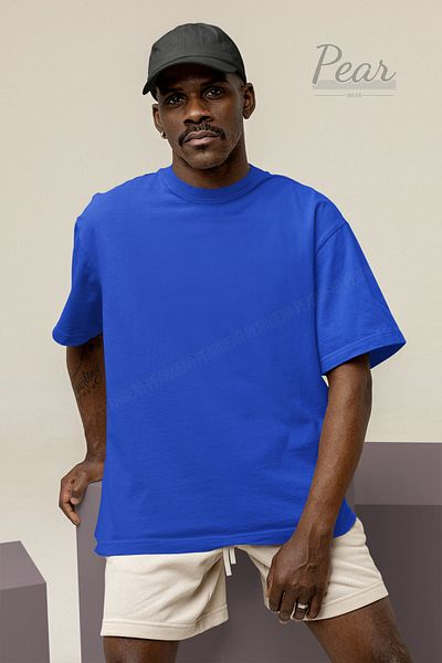 Pear Wear Ανδρικό μπλουζάκι Oversize βαμβακερό - T-shirt με λαιμόκοψη