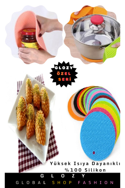 GLOZY Özel Seri Dekoratif Kalbura Bastı Kalıbı - Renkli Nihale