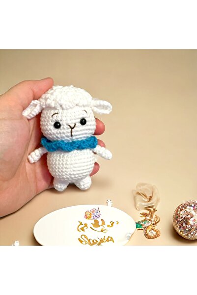 ayta kids clothing toys Amigurumi Kuzu Anahtarlık