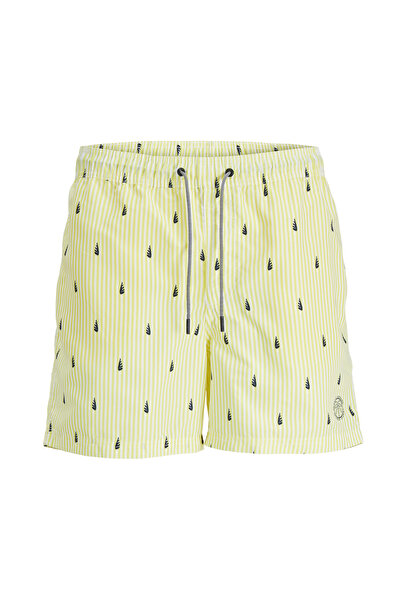 Jack & Jones Sarı Erkek Şort Mayo JPSTFIJI JJSWIM SMALL STRIPES LY SN