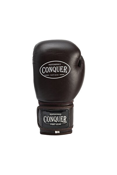 Conquer Classic Brown Premium Leather Gloves Boxing