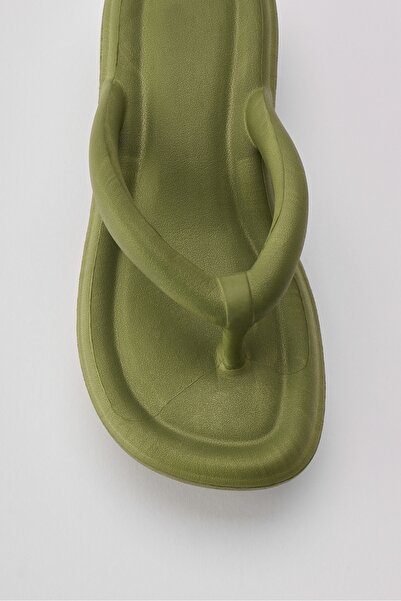 OZYO Milla Khaki Eva Summer Slippers - Flip Flop Platform, Beach Daily Use