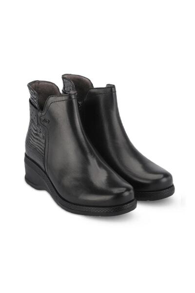 Forelli Sude-k Kadın Deri Comfort Bot Siyah