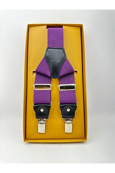 Elegans Giyim Aksesuar Mor Salopet Pantolon Askısı