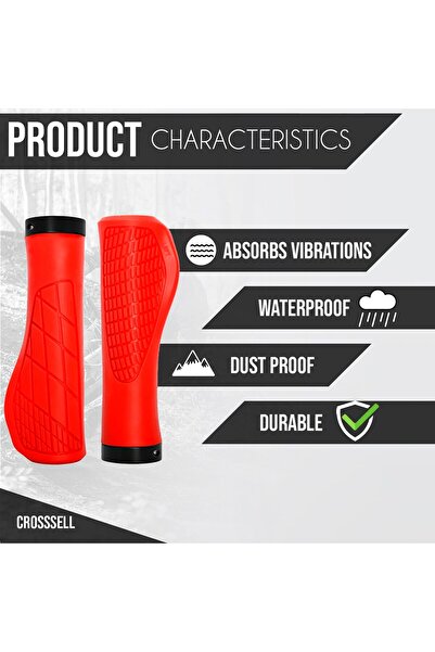 Cross Crosssell Avuç İçi Destekli Ergonomik Scooter / Bisiklet Elcik Siyah