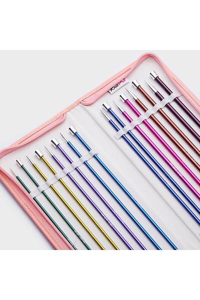 KnitPro Σετ μπρίζας Zing 30 cm Straight Knitting - 47427 + Δώρο μετρητής μπρίζας Balım Knitting House